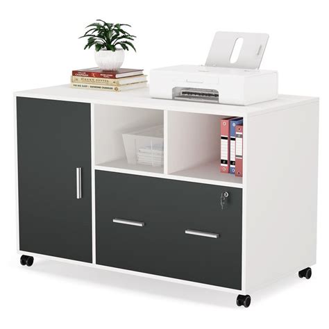 Tribesigns File Cabinet Modern Mobile Filing Cabinet With Lock And