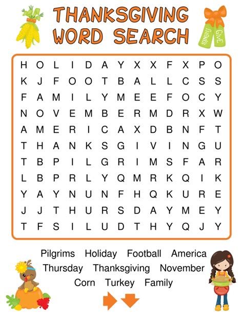 6 Best Thanksgiving Word Search Printable For Adults