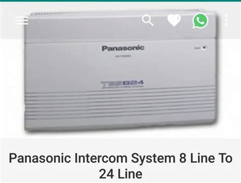 Panasonic Epabx System 308 For Small Office Number Of Lines Supported