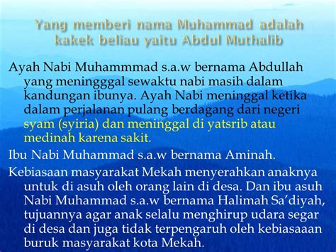 Siapakah Ayah Nabi Muhammad Sejarah Nabi Muhammad Saw Sejak Lahir My