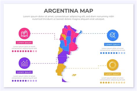 Premium Vector Argentina Map Infographic In Flat Design
