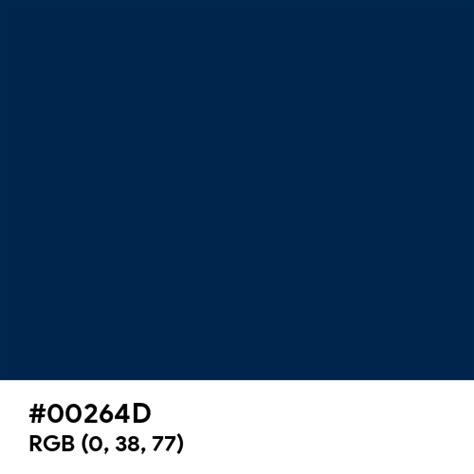 00264d Color Name Is Oxford Blue