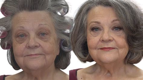 Glam Makeup For Grandma Fierce Aging Nikol Johnson Youtube