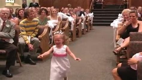 screaming flower girl steals the bride s thunder in viral video