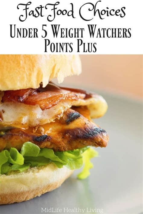 It contains 25 grams of protein, plus. Fast Food Choices Under 5 Weight Watchers Points Plus ...