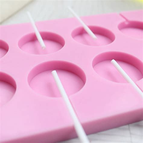 silicone lollipop mold 12 capacity candy mold soap chocolate mould with sticks for party home
