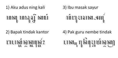 Contoh Kalimat Aksara Jawa Contoh Kalimat Aksara Murda Contoh Resource