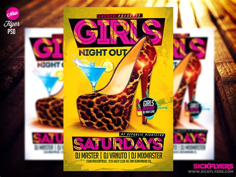 17 Photo Psd Flyer Party For Girl Images Girls Night Out Flyer