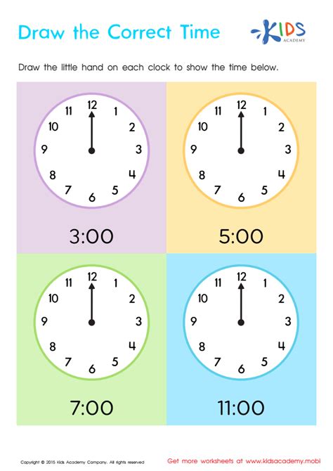 Telling The Time Worksheet Part 1 Free Printable For Kids