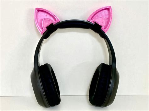Pink Cat Ears For Headphones Cosplay Kitten Ears For Headset Etsy