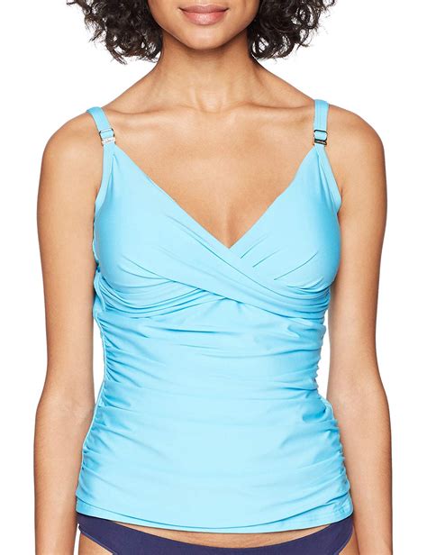Calvin Klein Womens Solid Tankini Swimsuit Adjust Choose Szcolor Ebay