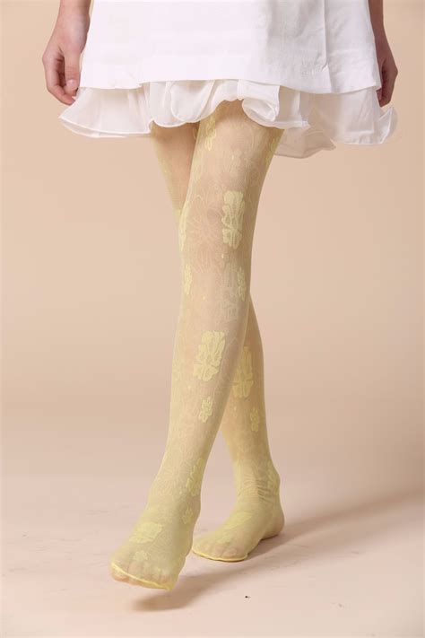 Super Thin Japanese Girls Jacquard Silk Pantyhose Stockings Buy