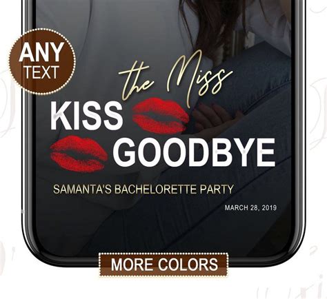 Bachelorette Snapchat Bachelorette Filter Kiss Bachelorette Etsy