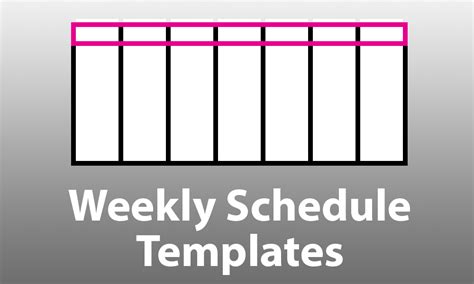 15 Printable Weekly Schedule Templates For Everyone To Utilize Obsigen