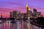 deutschland, Germany, Frankfurt, Am, Main, City, River, Bridge, Lights ...