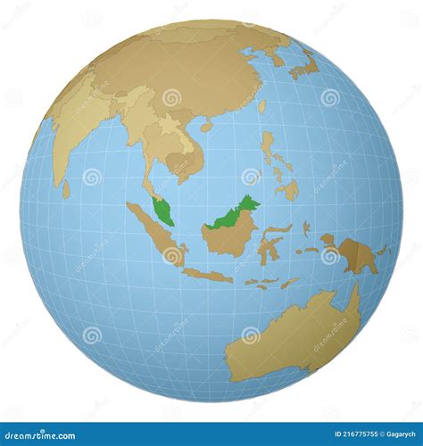 Globe Centered To Malaysia Stock Image Image Of Earth Info 216775755