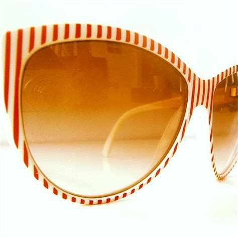 vintage new wave eyecat sunglasses 1980 s white and by thunderbetty stylish sunglasses sunglasses