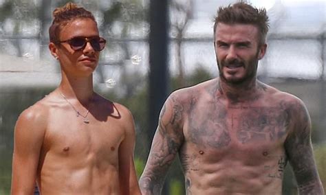 Romeo Beckham Looks Like Dad David As He Poses Shirtless Daily