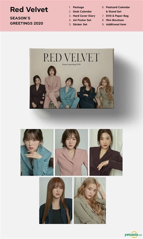 Yesasia Red Velvet Season S Greetings Calendar Photo Poster Female Stars Groups Celebrity