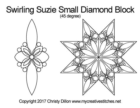 45 degree diamond quilt template