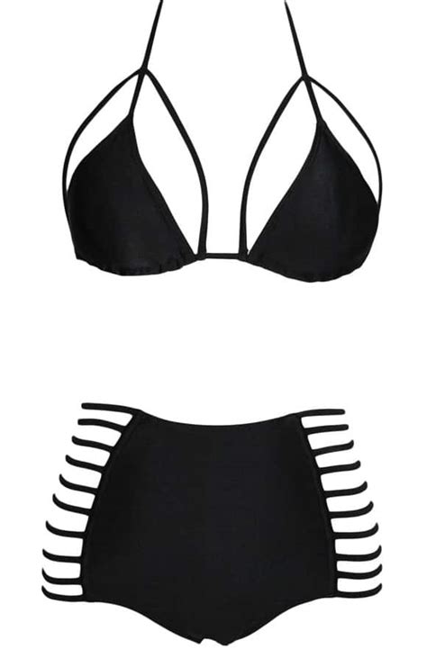 Halter Triangle Bandage Bikini Setfor Women Romwe