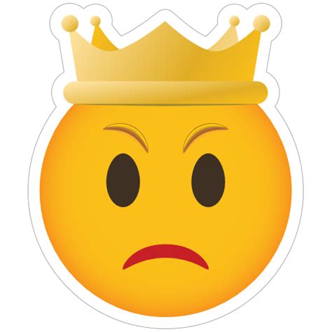 Phone Emoji Sticker Crown Angry