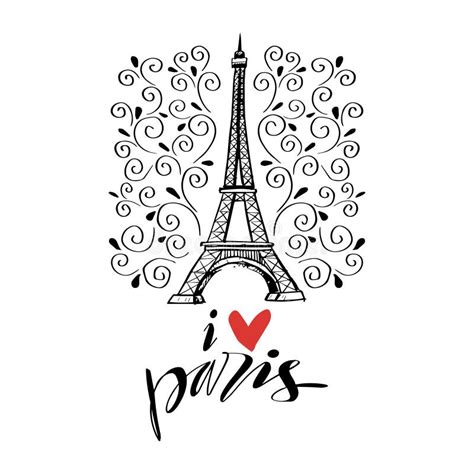 I Love Paris Hand Drawn Lettering Paris Background Paris France