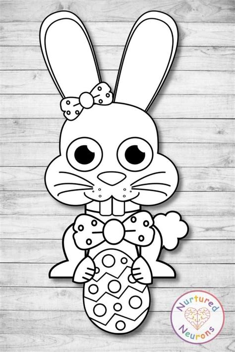 Free Bunny Template Printable Paper Plate Bunny Easter Craft Cute