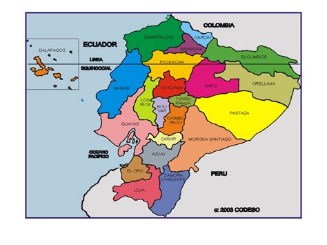 Mapa Del Ecuador Con Sus Limites