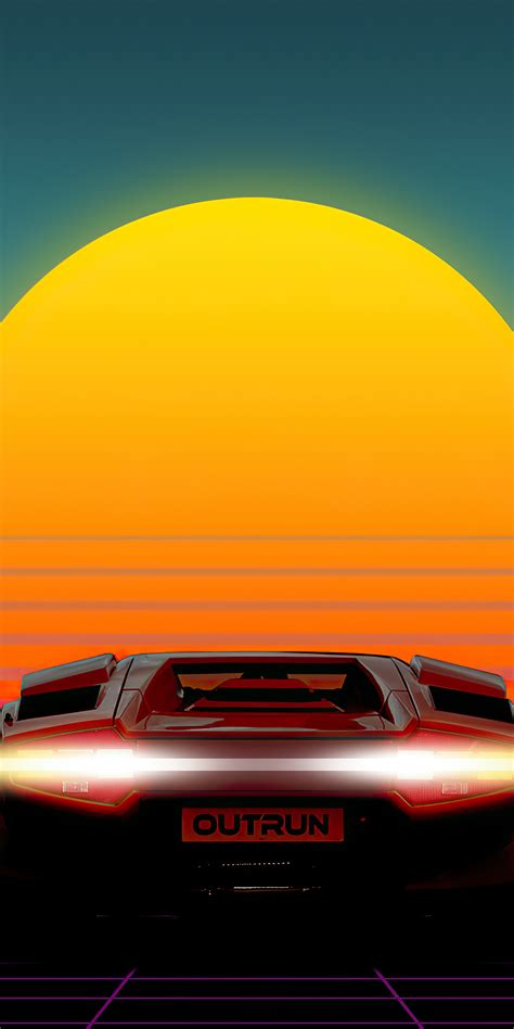 1080x2160 1980s Sunset Outrun 4k One Plus 5thonor 7xhonor View 10lg