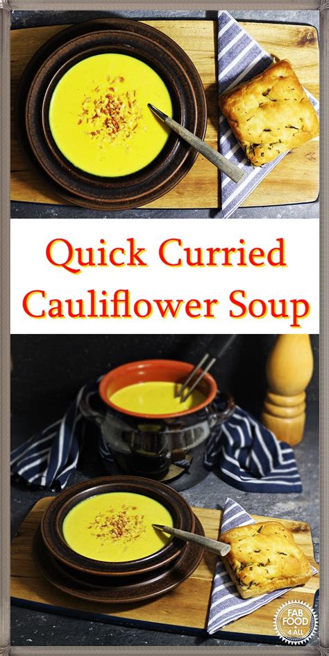 Quick Curried Cauliflower Soup Is Creamy Mildly Spiced And Totally