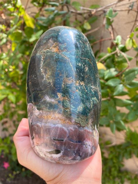 Green And Brown Druzy Ocean Jasper Bowl Home Décor Rocks And Geodes