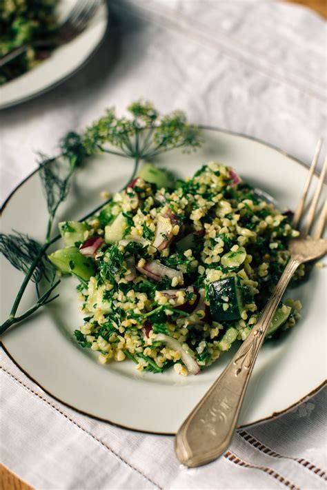 You'll need about 3 large green tomatoes for this recipe. Tabbouleh with Pickled Green Tomatoes - Earthy Feast