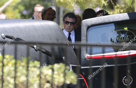 Actor Sylvester Stallone Watches Casket Loaded Editorial Stock Photo
