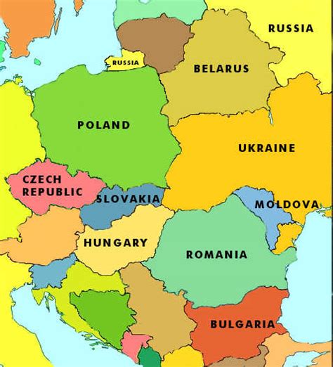 Map Of Eastern Europe Capitals