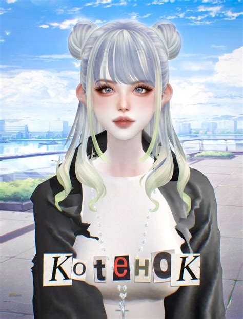 Hair⭐068 Kotehok On Patreon Sims 4 Anime Sims 4 Sims 4 Characters