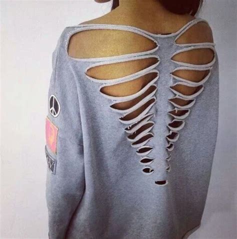 Diy T Shirt Cut Out Design Rib Cage ☽ Fashion