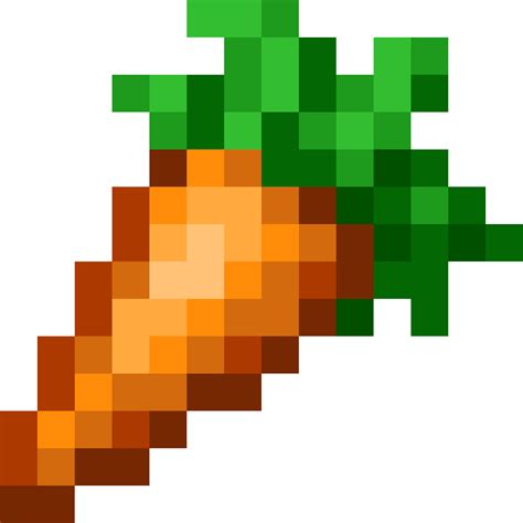 Minecraft Carrot Pixel Art