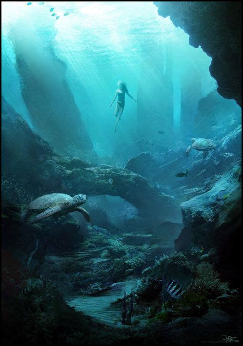 Pin By Jake Viaene On Ocean Diorama Underwater Caves Underwater Art