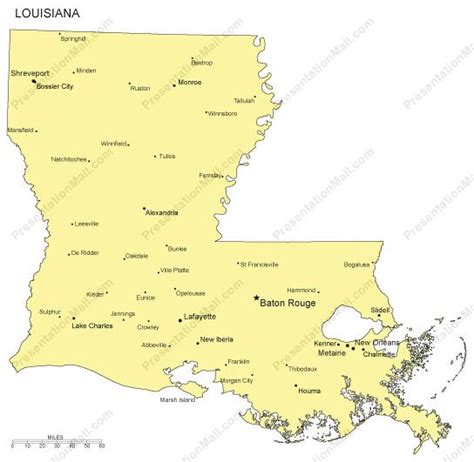 Louisiana Map With Towns Iucn Water