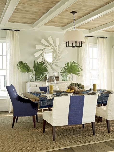 Soft Blue Paint Wall And Cream Wood Ceiling Beach Cottage Decorating