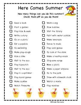 Playing this fun activity is easy. A Summer Bucket list for kids | Summer bucket lists ...