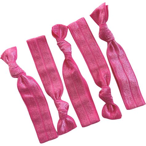 Hair Ties 5 Elastic Ponytail Holders Ribbon Knotted Bands You Pick Col