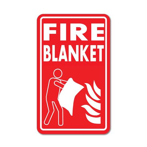 Safety Fire Blanket Red Sign Warning Flames Car Sticker Decal Ebay
