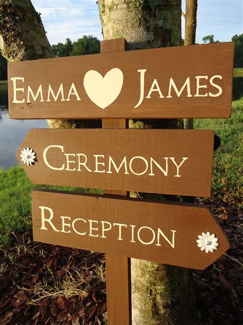Wedding Directional Sign Ceremony Reception By Iftreescouldtalk 4200