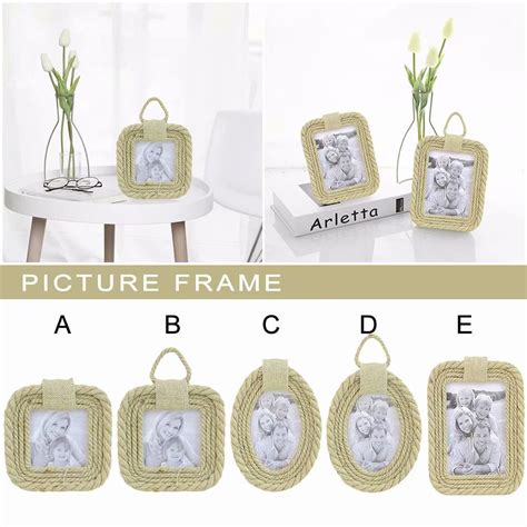 4x4 Rope Picture Frame Outer Hemp Rope Design For Living Room Photo