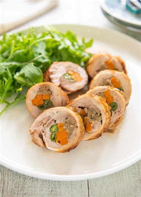 Chicken Rolls Stuffed With Vegetables Chicken Yawata Maki Recipetin