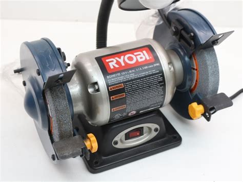 Looking for a 6 inch or 8 inch bench grinder in good working order. RYOBI 6" Bench Grinder with Work Light | Idaho Auction Barn