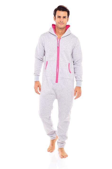Skylinewears Mens Fleece Hooded Non Footed Playsuit Union Suit