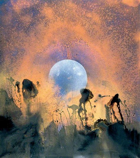 Abstract Moon Painting